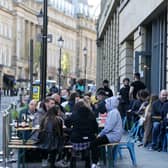 People eating outdoors 