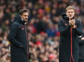Newcastle United head coach Eddie Howe pictured alongside assistant coach Jason Tindall. (Photo by Shaun Botterill/Getty Images)