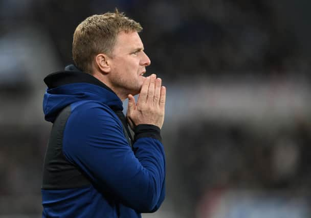 Newcastle United head coach Eddie Howe.  (Photo by Stu Forster/Getty Images)