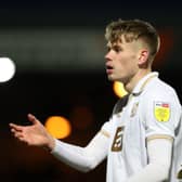 Lewis Cass of Port Vale in action during the Sky Bet League Two match between Port Vale and Hartlepool United at Vale Park on November 27, 2021 in Burslem, England. 