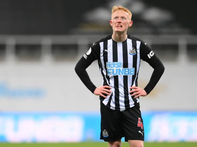 Newcastle United midfielder Matty Longstaff is currently on loan at Aberdeen. (Photo by STU FORSTER/POOL/AFP via Getty Images)