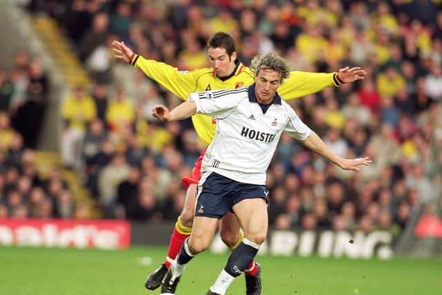 Ginola in action for Spurs (Image: Getty Images)