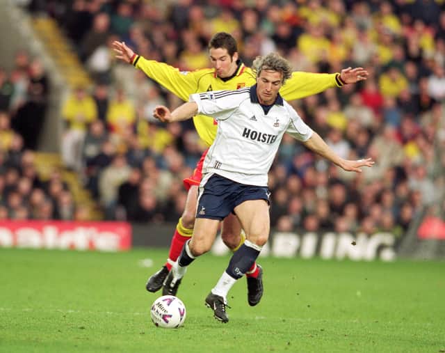 Ginola in action for Spurs (Image: Getty Images)