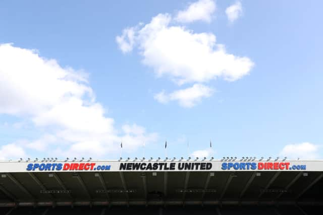 The Sports Direct signs are coming down. (Photo by George Wood/Getty Images)