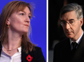 Allegra Stratton and Jacob Rees-Mogg are at the centre of the storm (Image: Getty Images)