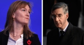 Allegra Stratton and Jacob Rees-Mogg are at the centre of the storm (Image: Getty Images)