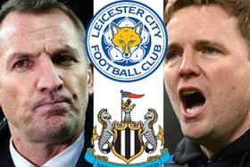 Leicester City boss, Brendan Rodgers, (left) and Newcastle United manager, Eddie Howe.