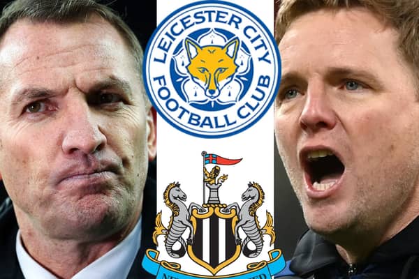 Leicester City boss, Brendan Rodgers, (left) and Newcastle United manager, Eddie Howe.