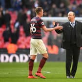 Sean Longstaff pictured alongside former boss Rafa Benitez. 