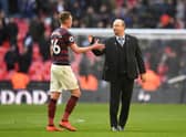 Sean Longstaff pictured alongside former boss Rafa Benitez. 