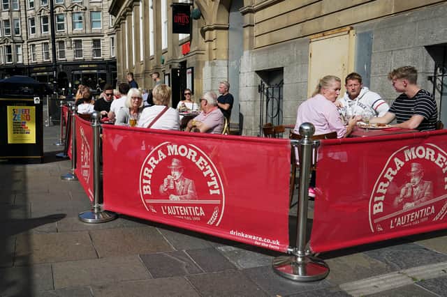 Customers at a pub on Newcastle’s Quayside (Image: Shutterstock)