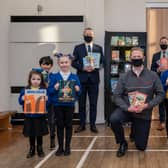 Cheviot Primary School with their new machine 