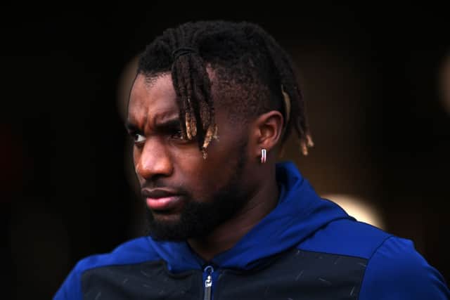 Allan Saint-Maximin of Newcastle United arrives to the stadium ahead of the Premier League match between Newcastle United and Burnley at St. James Park on December 04, 2021 in Newcastle upon Tyne, England.