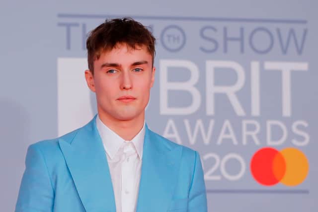 British singer-songwriter Sam Fender poses on the red carpet on arrival for the BRIT Awards 2020 in London on February 18, 2020. 