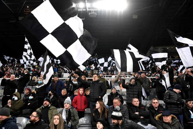 Newcastle United fans at St James’ Park. 