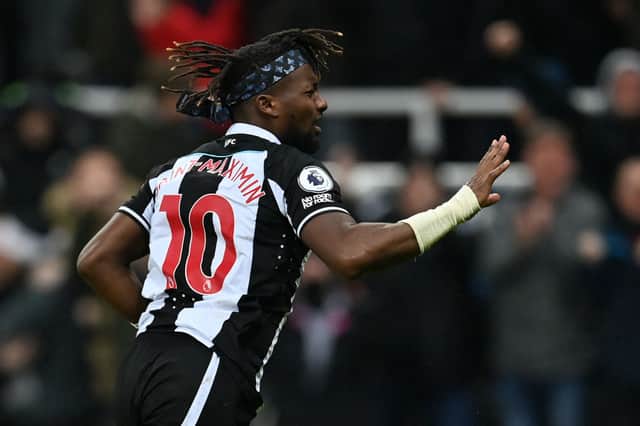 Newcastle United star Allan Saint-Maximin. (Photo by PAUL ELLIS/AFP via Getty Images)