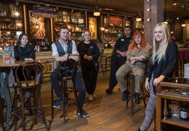 Shout Up! Abbey Wiffen, Northumbria University, Paul Davis, Revolution De Cuba, Hayley Huskisson, Spot White Snooker, Marcus McEneaney, Grace Armstrong both of Northumbria University and Chloe Brady of Revolution De Cuba.
