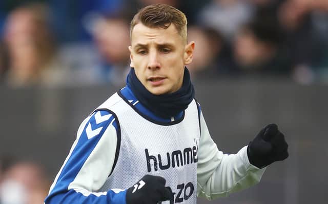 Lucas Digne warms up. Picture: Chris Brunskill/Getty Images