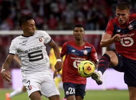 Lille’s Dutch defender Sven Botman (R) vies with Rennes’ Brazilian forward Raphinha (L) during the French L1 football match between Lille and Rennes on August 22, 2020, at the Pierre Mauroy Stadium in Villeneuve d’Ascq.