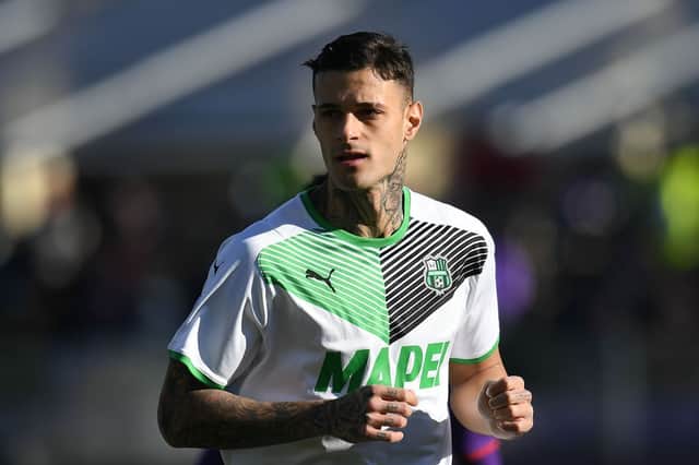 Gianluca Scamacca of US Sassuolo. Credit: Alessandro Sabattini/Getty Images