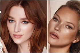 Charlotte Tilbury Beautiful Skin Foundation, on actress Phoebe Dynevor (right) and model Kate Moss (left)