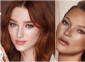 Charlotte Tilbury Beautiful Skin Foundation, on actress Phoebe Dynevor (right) and model Kate Moss (left)