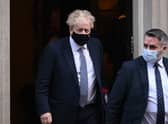 Boris Johnson leaves for Prime Minister’s Questions on Wednesday (Image: Getty Images)
