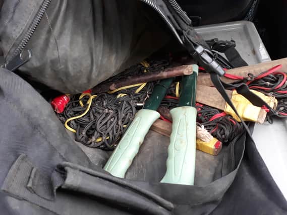 Tools recovered by police