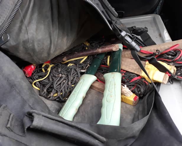 Tools recovered by police