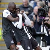 Former Newcastle United pair Papiss Cisse and Demba Ba.