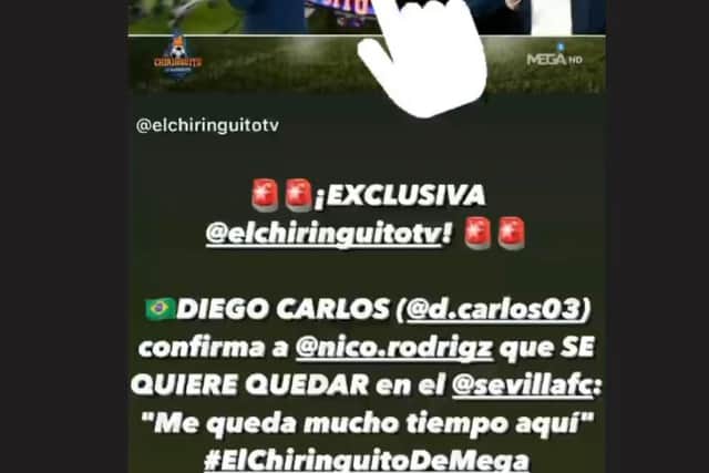 Newcastle United target Diego Carlos on Instagram.  