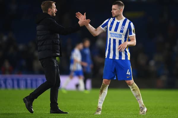 Brighton and Hove Albion defender Adam Webster. 