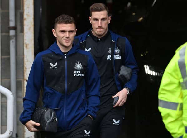 Kieran Trippier (L) and Chris Wood (R) (Photo by PAUL ELLIS/AFP via Getty Images)