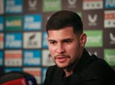Bruno Guimaraes was unveiled to the media following his move to Newcastle United. 