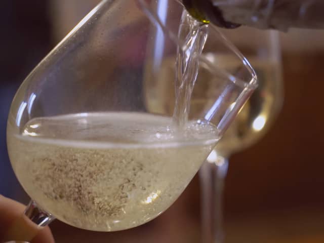 Picture of sparkling wine being poured