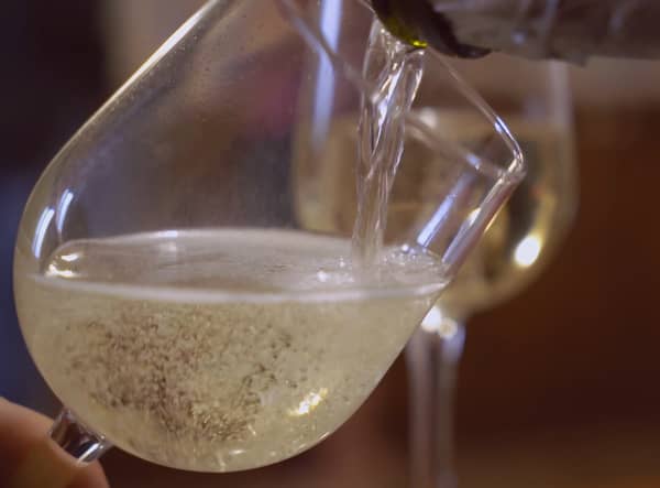 Picture of sparkling wine being poured