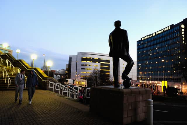 The statue is moving next to the Sir Bobby Robson statue (Image: Getty Images)