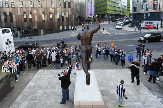 The statue is currently closer to the road then the stadium (Image: Getty Images)