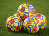 Premier League match balls. (Photo by Alex Pantling/Getty Images)