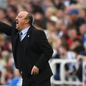 Newcastle manager Rafa Benitez reacts during the Premier League match between Newcastle United and Southampton FC at St. James Park on April 20, 2019 in Newcastle upon Tyne, United Kingdom. 