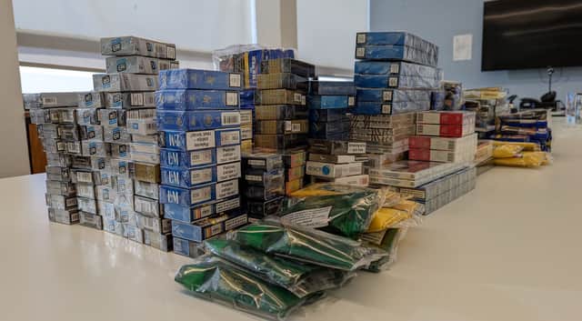 A haul seized by officers 