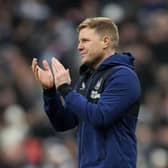 Eddie Howe’s Newcastle United team travel to west London on Saturday to face Brentford. Credit: Getty. 