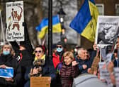 Protesters in London as Ukraine is invaded by Russia (Image: Getty Images)