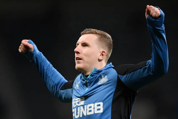 On loan Newcastle United left-back Matt Targett.