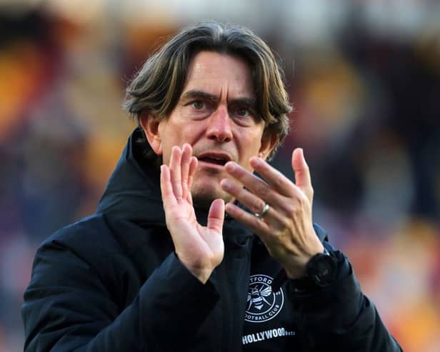 Brentford manager Thomas Frank. 