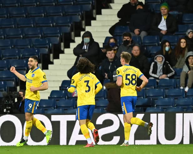 Brighton will play in yellow on Saturday (Image: Getty Images)