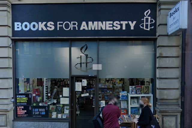 The Books for Amnesty shop in Newcastle City Centre