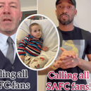 Alan Shearer and Jermaine Defoe have supported the fundraiser (Image: Facebook @roccosfight1)