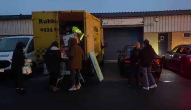 Geordies battle the elements to donate items to the effort