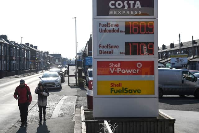 Filling stations in some areas are already charging more than £1.60 per litre  (Photo by OLI SCARFF/AFP via Getty Images)